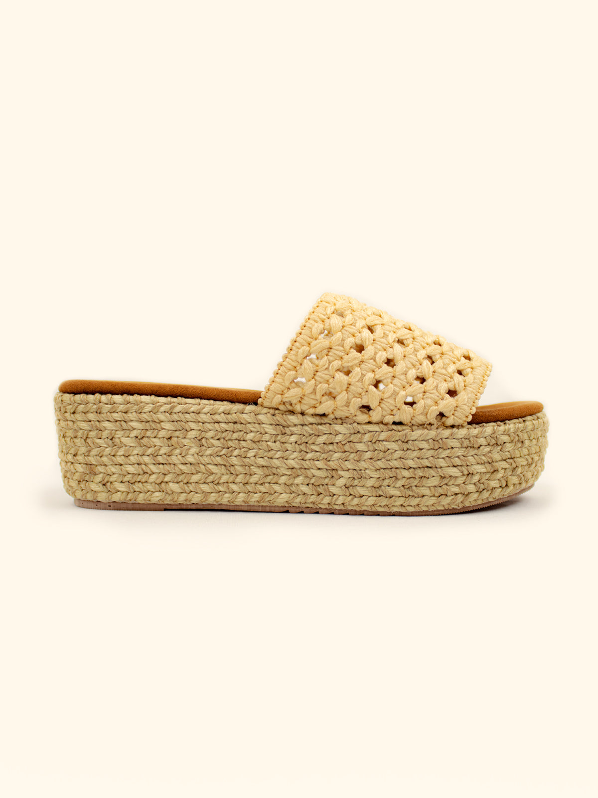 Sandalias macramé con plataforma