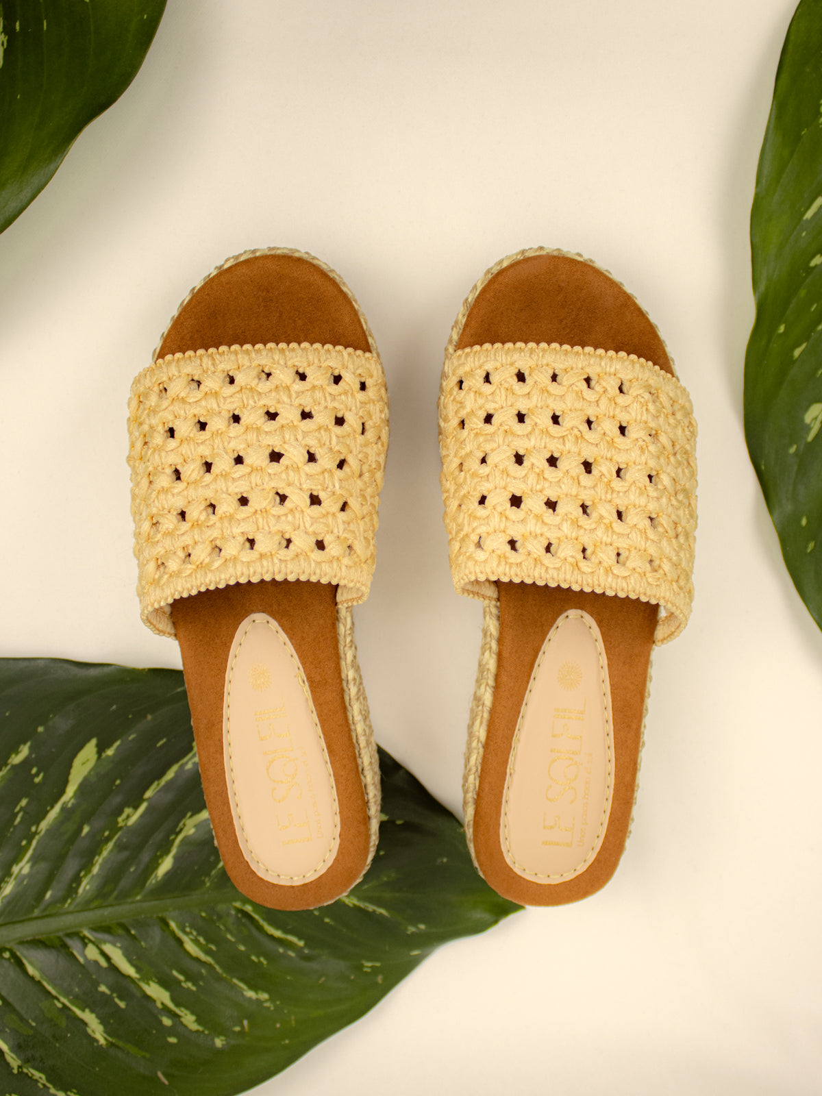 Sandalias macramé con plataforma